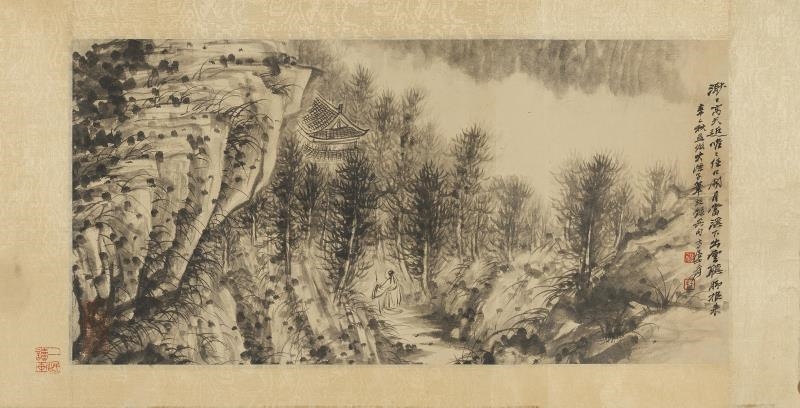 Artwork by Zhang Daqian, Landscape After Shi Tao, Made of Ink on paper