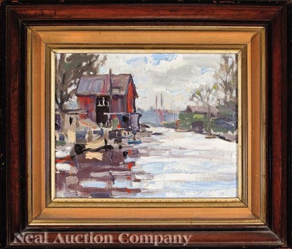 Cabin Along the Bayou by Morris Henry Hobbs, Circa 1941