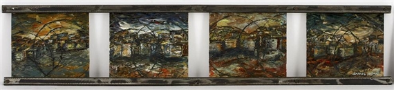 Township through a Fence by Daniel Mosako, 1998