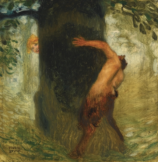 NECKEREI (THE TEASE) by Franz von Stuck