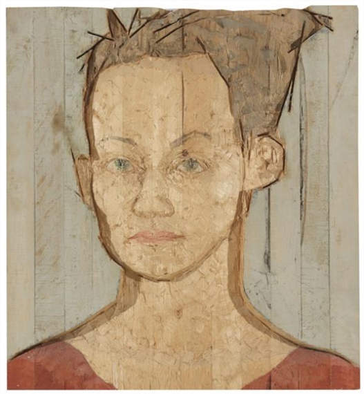 Großes Kopfrelief: Frau by Stephan Balkenhol, 1988