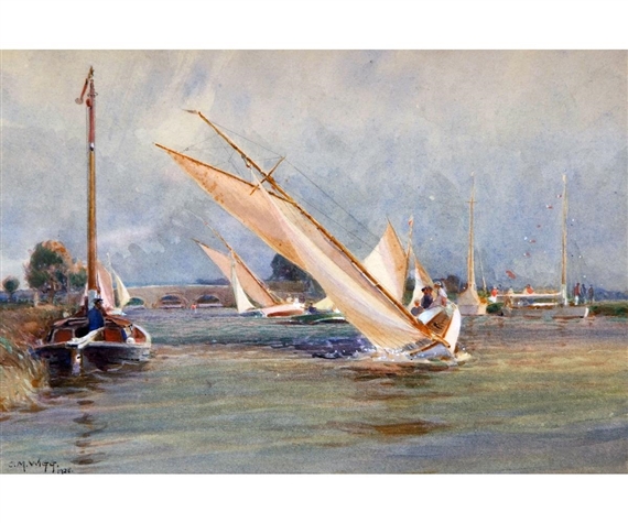 Regatta, Acle, Norfolk by Charles Mayes Wigg, 1928