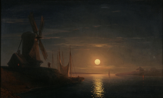 Moonlight over the Dnieper by Ivan Aivazovsky, 1858