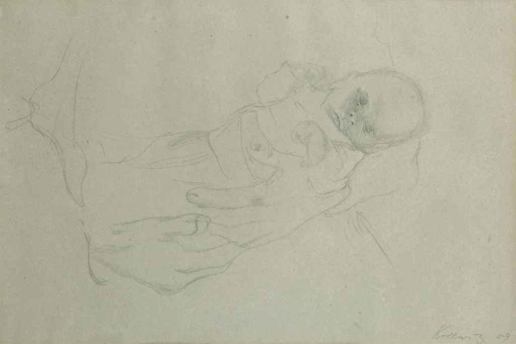 Säugling von den Händen der Mutter gehalten by Käthe Kollwitz, 1909