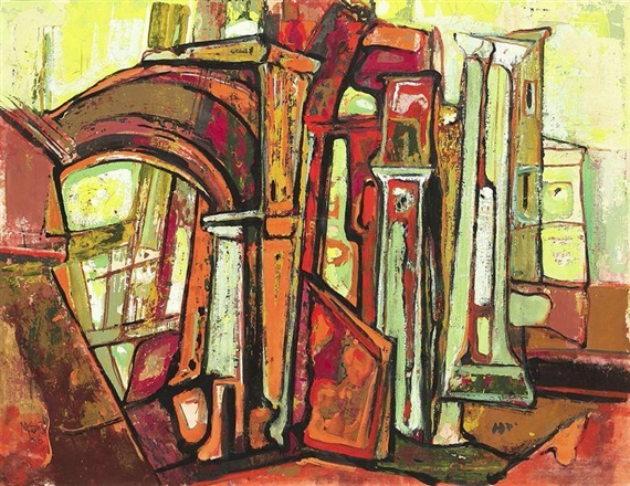 THE BATHS OF CARACALLA by Max Kaus, 1956