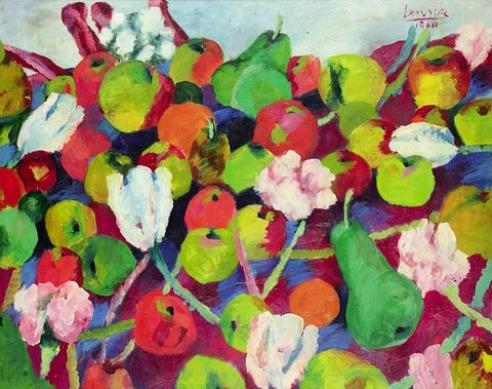 „GELBROTE ÄPFEL“ by Dietmar Lemcke, 1960