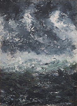 Storm landscape - August Strindberg