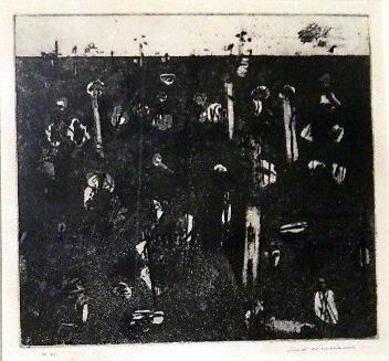 Artwork by Fred Williams, Landscape with Green Cloud, Made of Etching/aquatint