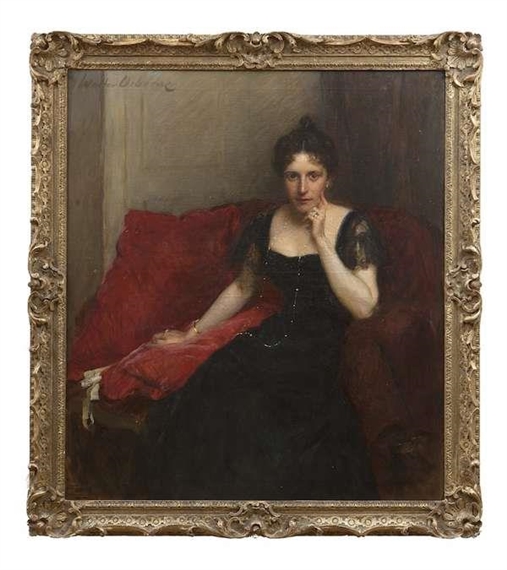 Walter Frederick Osborne | Portrait of Mrs Meade (1899) | MutualArt