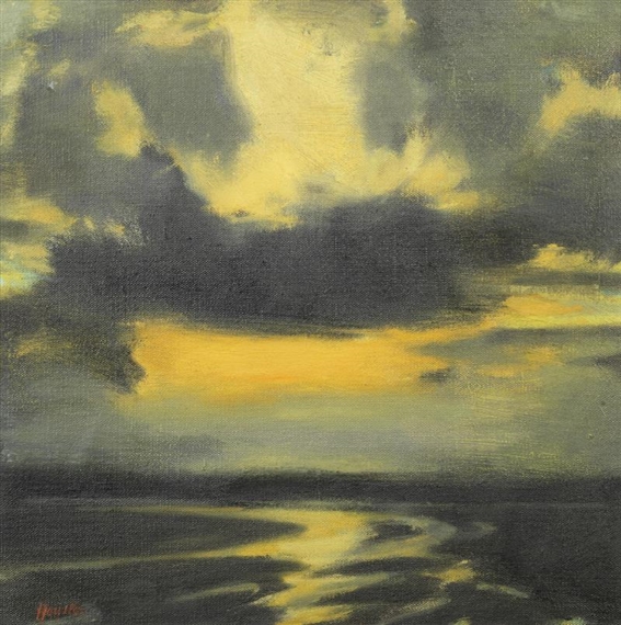 Sunset, Luskentyre by John Houston, 1974