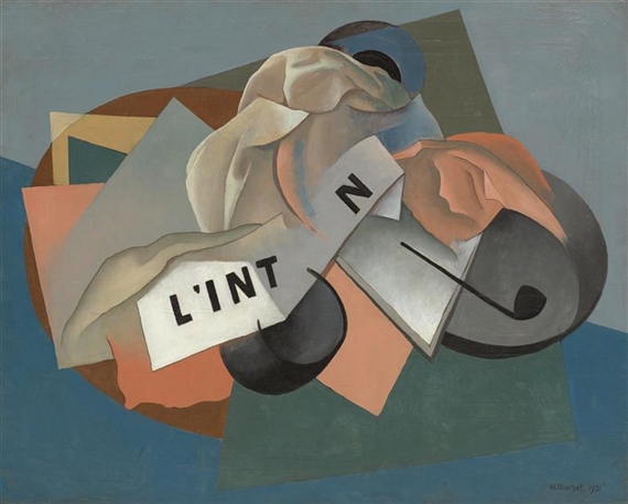 Abstracted still life by Gustave Buchet, 1931