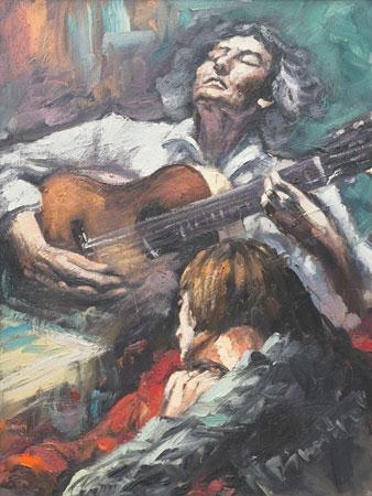 The Guitar Player by Branko Dimitrov