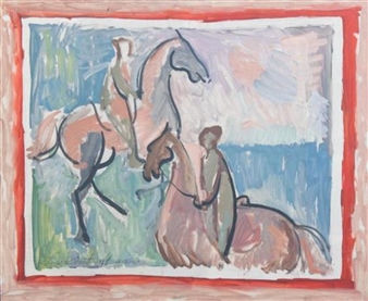 Horseback, (double-sided work) - Louis Dimitroff