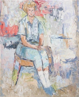 Sitting Woman, (double-sided work) - Louis Dimitroff