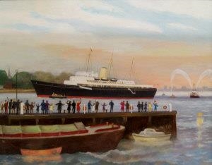 The Royal Yacht Britannia's Last Voyage to London, farewell from Greenwich Pier - Terry Scales