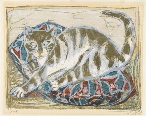 Katze by Otto Dix, 1959