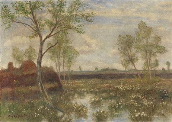 Landschaft bei Fischerhude (Frühling im Moor) by Otto Modersohn, 1941