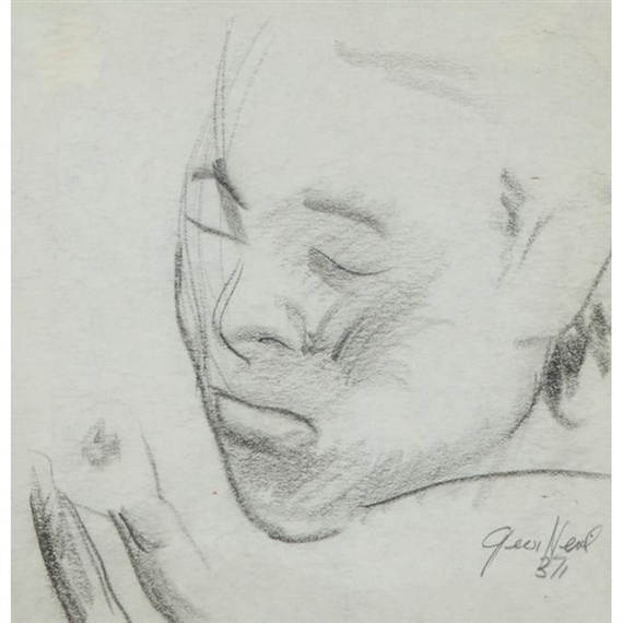 George E. Neal | Portrait of a Girl (1936) | MutualArt