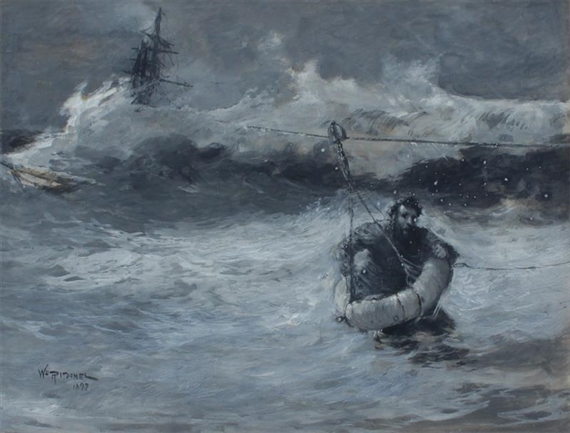 William Ritschel | Rescue at Sea Illustration (1897) | MutualArt
