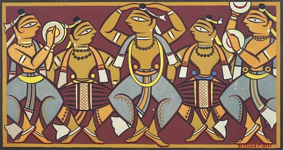 Untitled (Dancers) by Jamini Roy, after 1915
