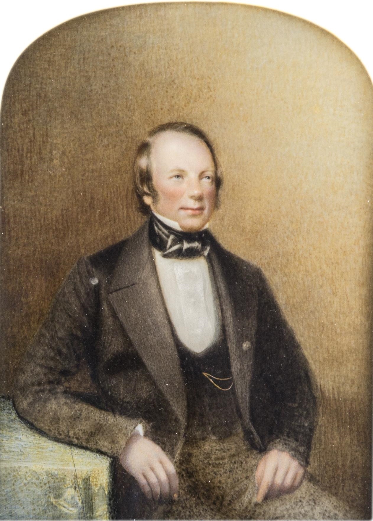 a portrait of a victorian gentleman by British School, 19th Century