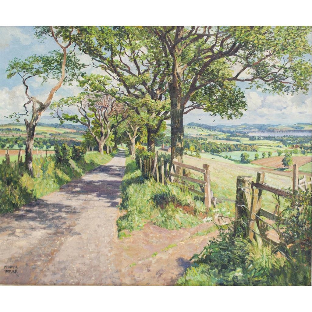 Artwork by James McIntosh Patrick‏, The Tay Estuary from Below Dron the Tay Bridge in the Distance, Made of Oil on canvas