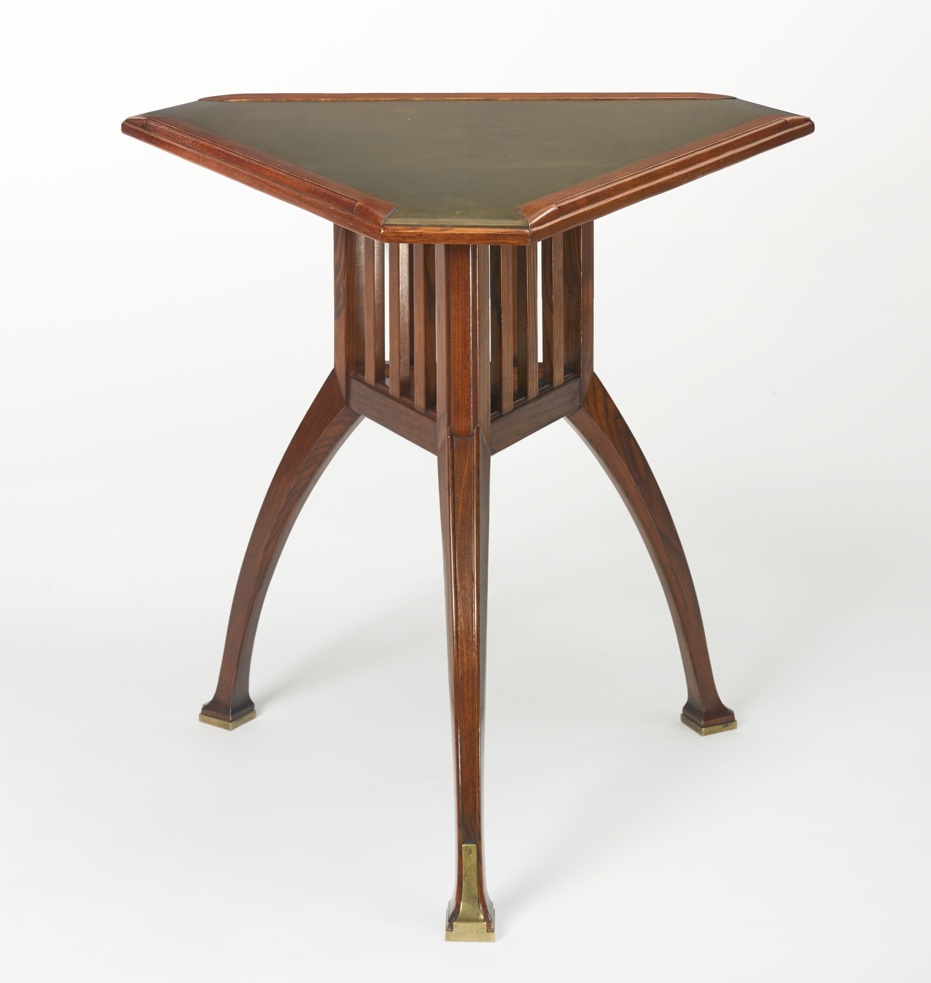 Artwork by Henry van de Velde, SIDE TABLE, Made of ash and patinated brass