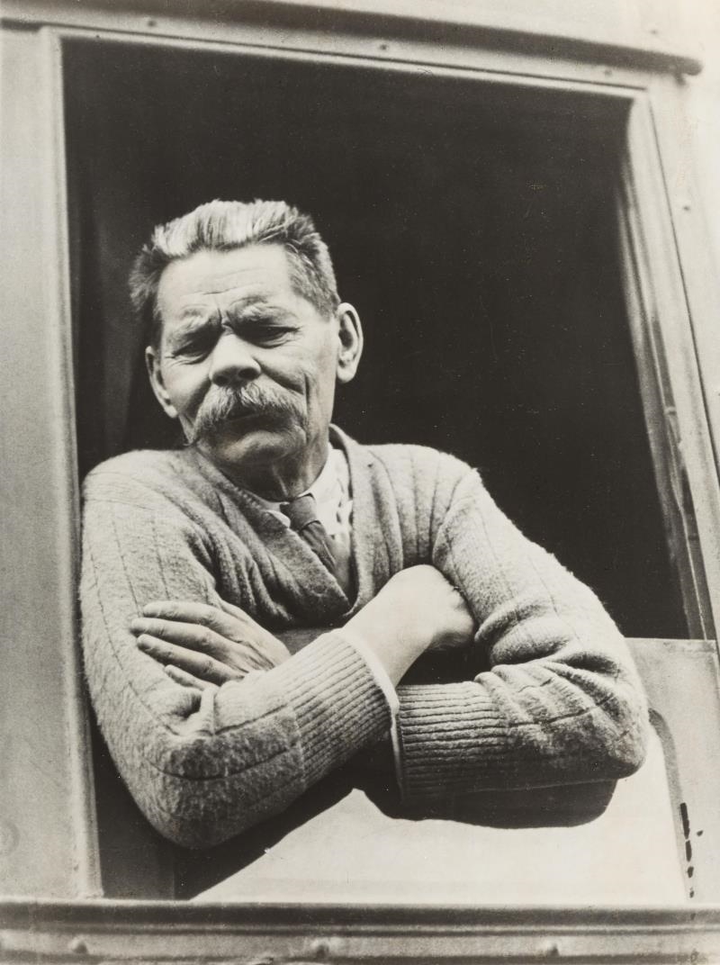 Maxim Gorky at the Moscow Train Station by Max Alpert, 1928