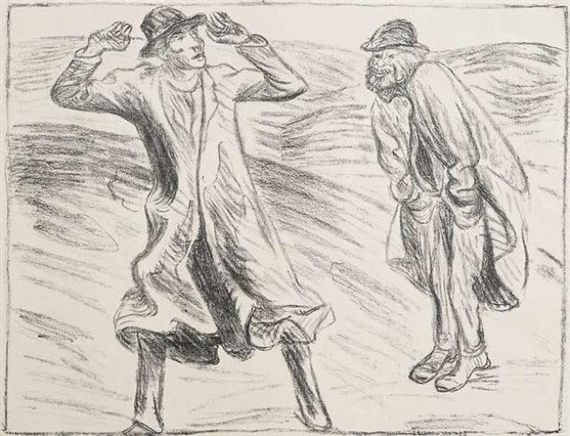 Ungleiches Paar 2 by Ernst Barlach, 1919