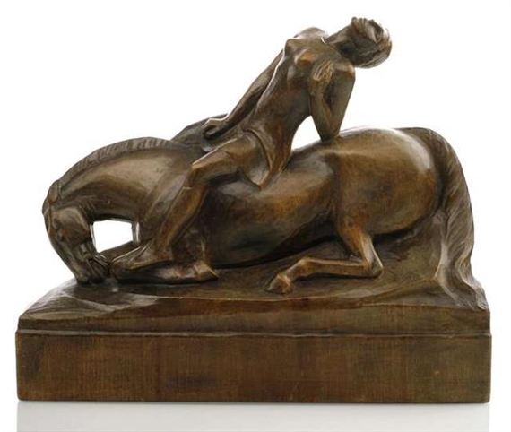 Horsewoman on a horse by Friedrich Ludwig Thuma