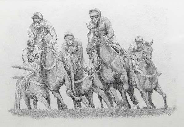 Artwork by Andrew Prendergast, Gowran Park Races, Made of Pencil