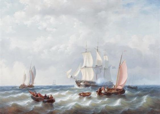 SUMMONING THE PILOT SHIP by Georg Willem Opdenhoff