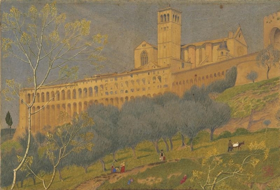 Basilica of San Francesco d'Assisi by Joseph Edward Southall, 1904