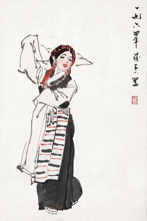 Artwork by Ye Qianyu, FIGURE, Made of ink and color on paper