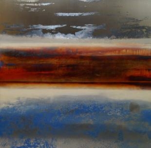 Artwork by Mark Maxwell, 2 Works: Opus VI; Opus V, Made of Mixed technique on aluminium