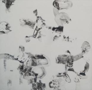 Artwork by Michael Pearce, 4 Works: This will Happen Once in the History of the Universe; Overwhelming and Simple; Thinking About Touching but not Touching; Two Objects that Continually Gravitate Towards Each Other, Made of Transfer and emulsion on board