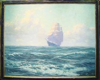 At full sail on the open sea - Gordon Grant