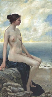 A bather at dusk - Ernst Thallmaler