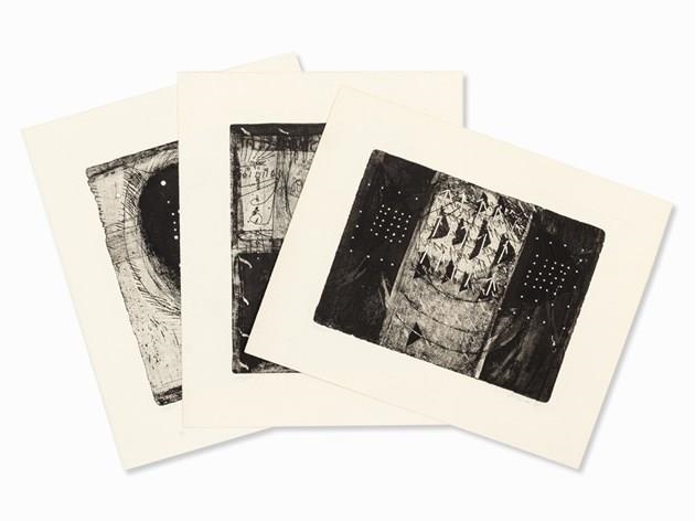 Artwork by Gruppe K 66, 12 Originalgrafiken der Gruppe K, Made of Portfolio with nine (instead of twelve) graphic works on different wove paper