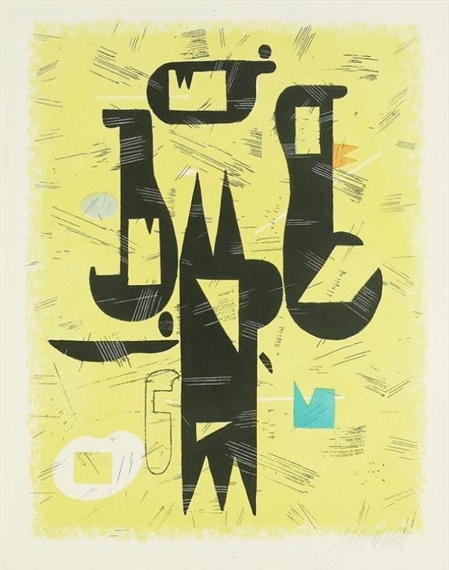 Spitze Formen by Willi Baumeister, 1948