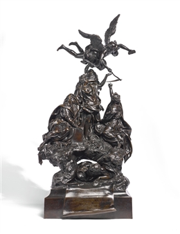 TIME WITNESSING THE TRIUMPH OF HONOR, INTEGRITY, AND PRUDENCE OVER VICE - French School, 18th Century