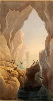 2 Works: The Cormorant Cave; Untitled - Percival Hart