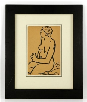 Seated Female Nude - Edward Hagedorn