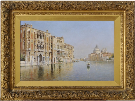Venice: On the Grand Canal, Looking Towards the S. Maria Della Salute by Rafael Senet