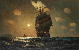 Nächtliche Begegnung vor der Steilküste von Dover - Robert Schmidt Hamburg