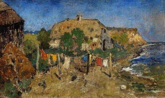 Gehöft auf Rügen by Karl Heffner, 1910-1920s