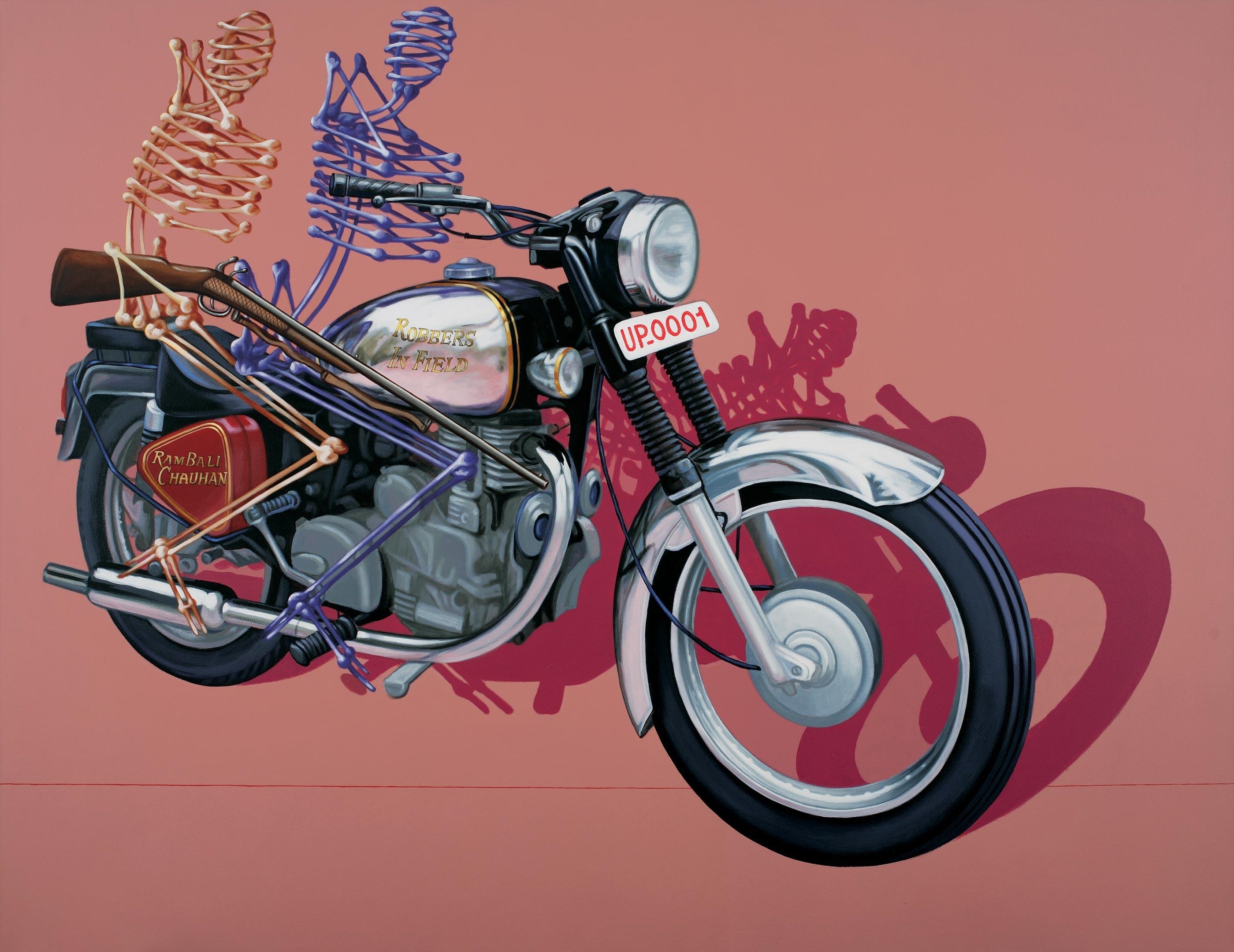 Artwork by Ram Bali Chauhan, Men at Work, Made of Acrylic on canvas