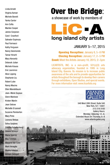 Over the bridge: a showcase of work by members of Long Island City Artists - Atlantic Gallery