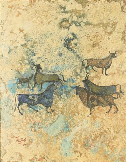 Bulls by Khalid Al Rahal, 1964