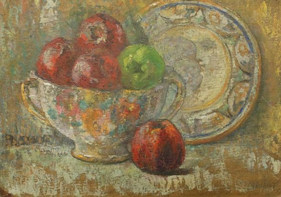 Still Life with Apples in a Bowl - Maria Studnicka